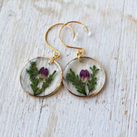 Серьги с сухоцветами в ювелирной смоле. Артикул: 250111-012. 500 р.